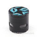 Hexagonal side sticker PU four-layer cigarette grinder